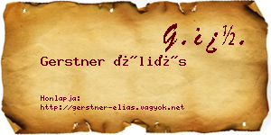 Gerstner Éliás névjegykártya